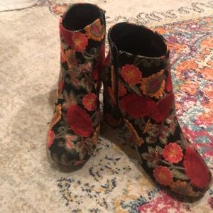 Floral booties